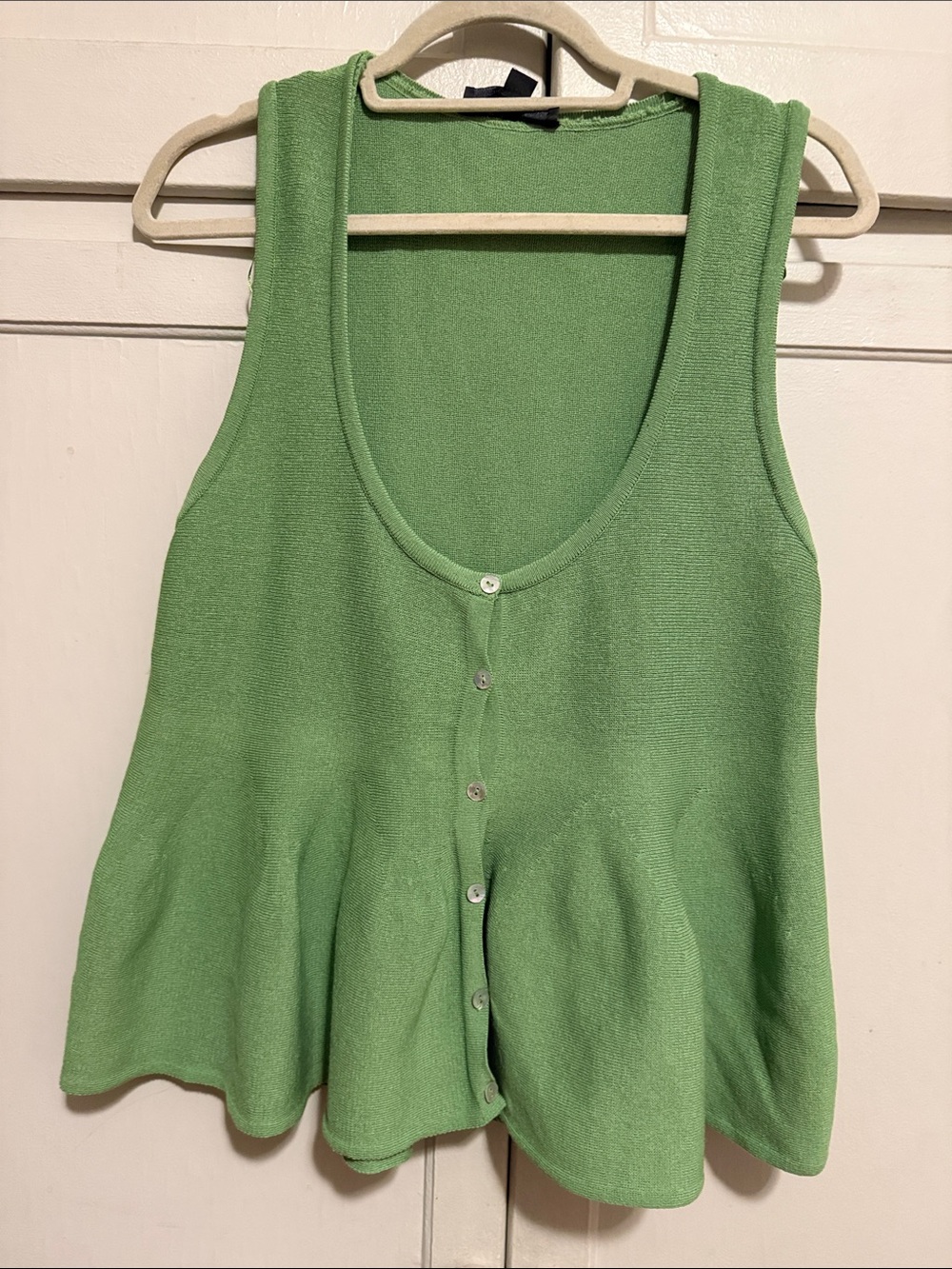 Zara peplum vest deep U neckline